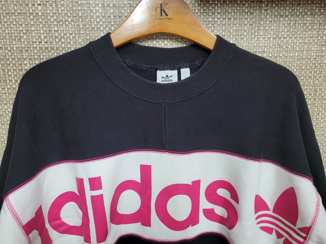 S 95사이즈 아디다스 빅로고 오버핏 맨투맨 상품이미지2