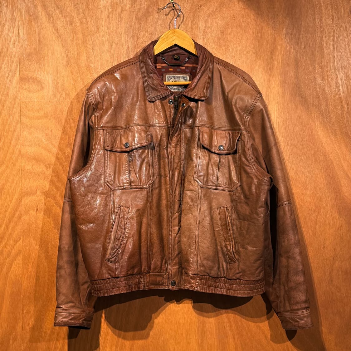 리바이스 90s 웨스턴웨어 카우레더 트러커 자켓 XL 소가죽 상품이미지2