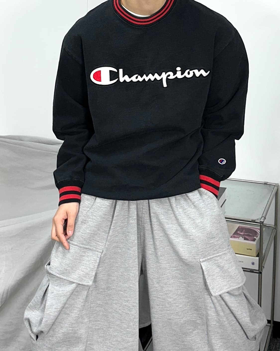 챔피온 제펜 빅로고 어센틱 맨투맨 M 상품이미지2