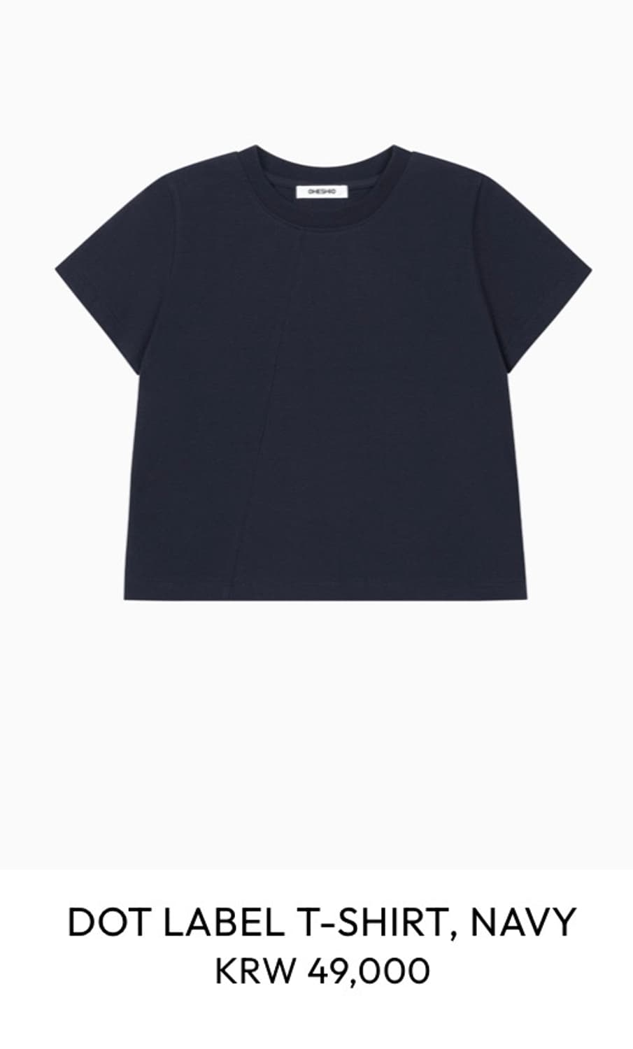 오헤시오 반팔티 DOT LABEL T-SHIRT, NAVY 상품이미지3