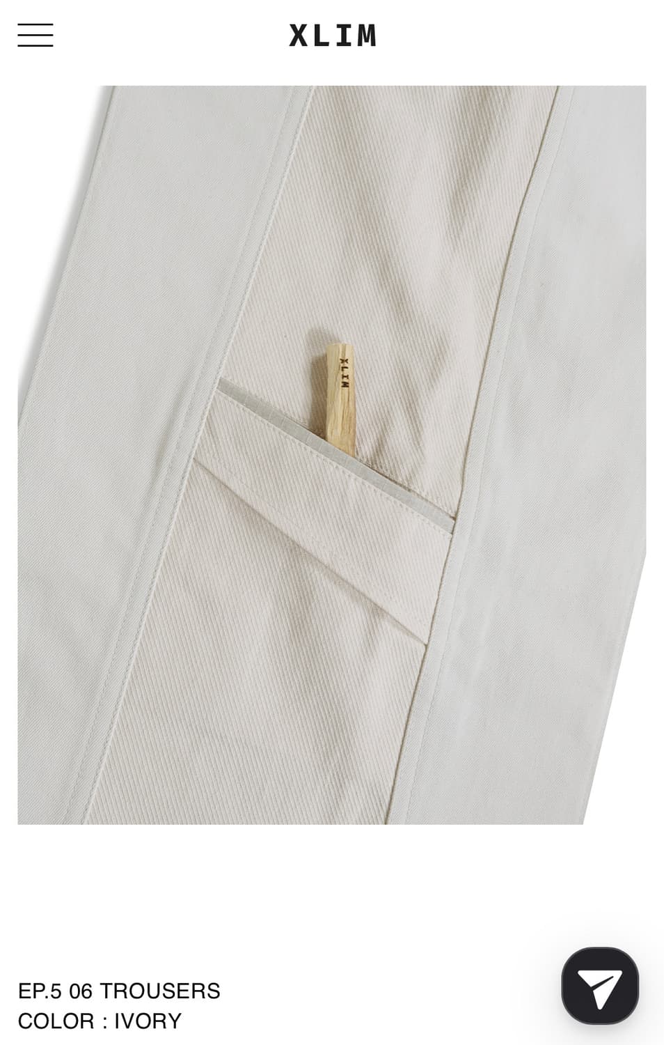 EP.5 06 TROUSERS COLOR: IVORY 상품이미지6