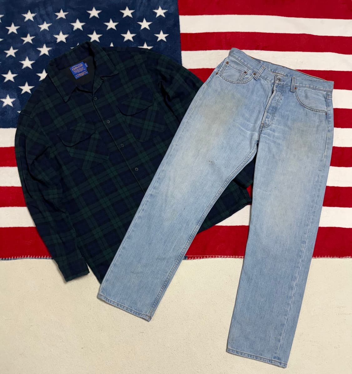 펜들턴 블랙워치 버진 울셔츠 Pendleton Wool Shirt[XL] 상품이미지10