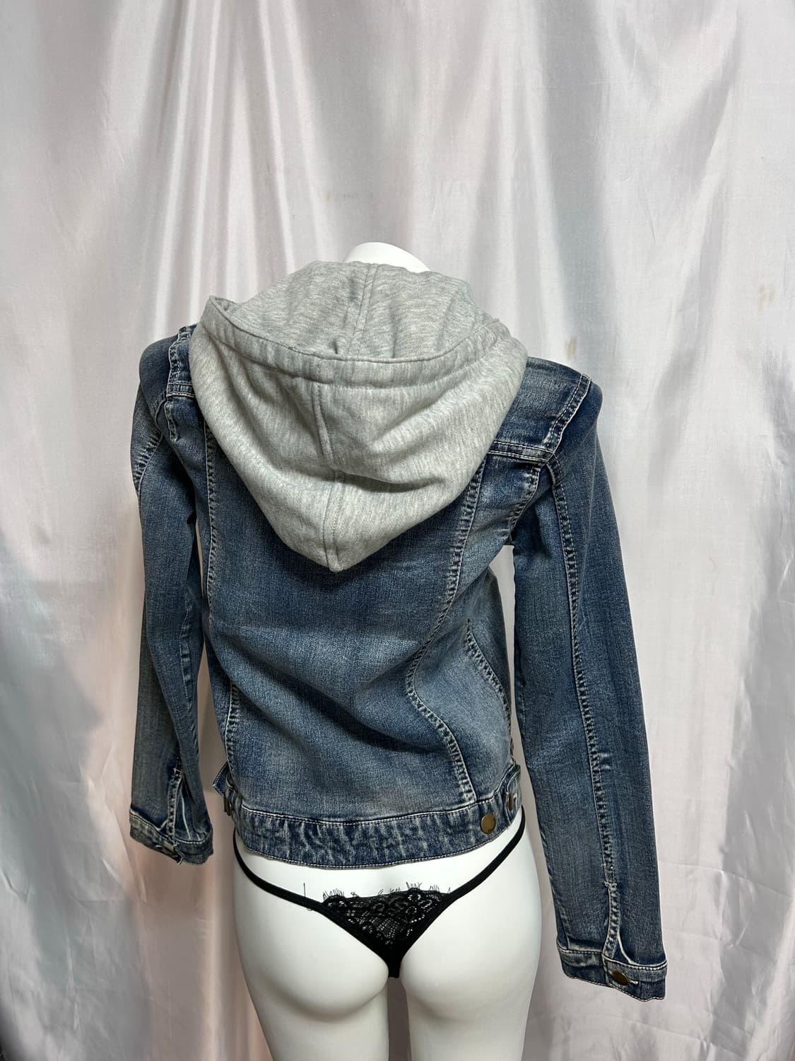 slim fit hood denim jacket 상품이미지3