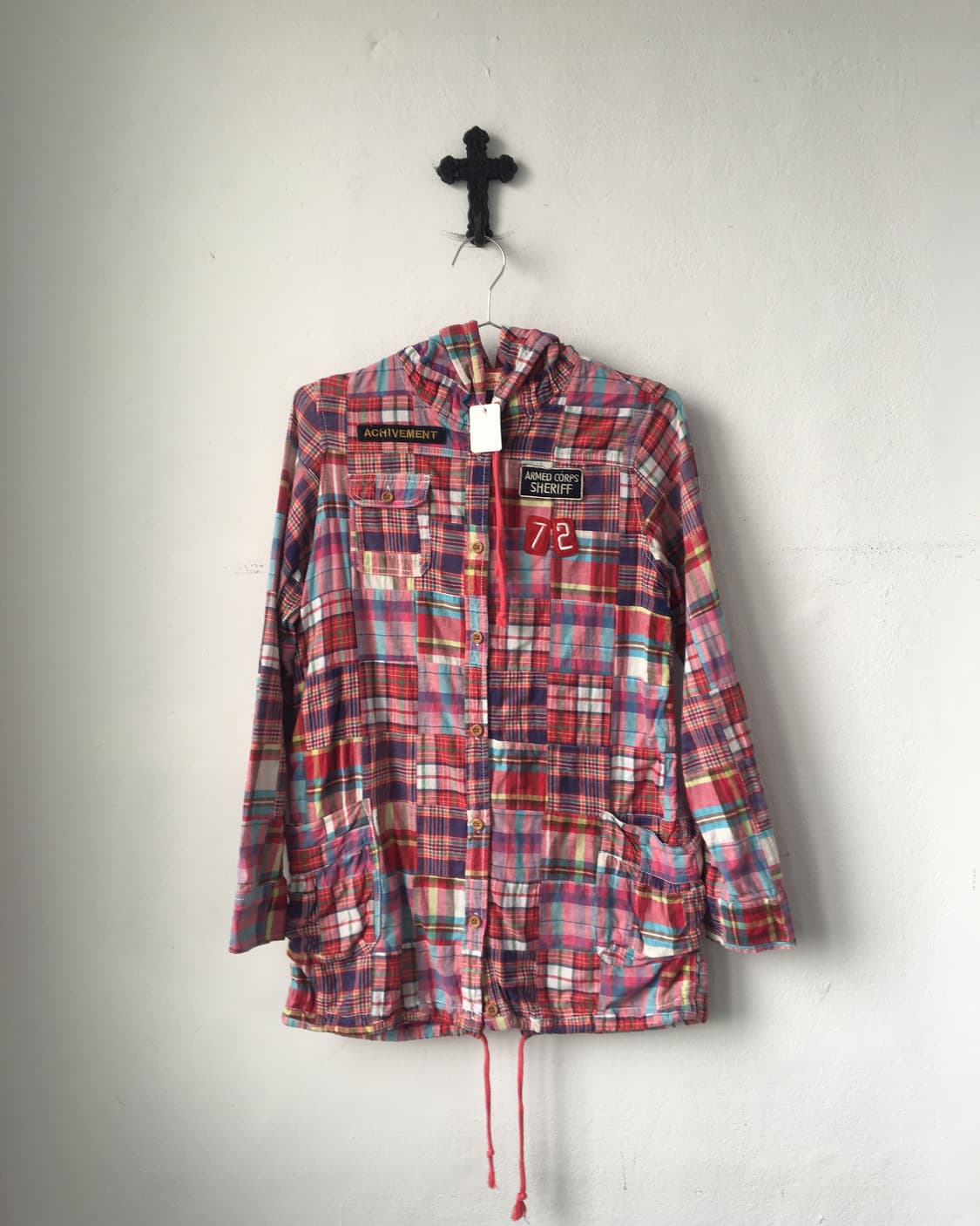 Check pattern hood shirt 상품이미지2