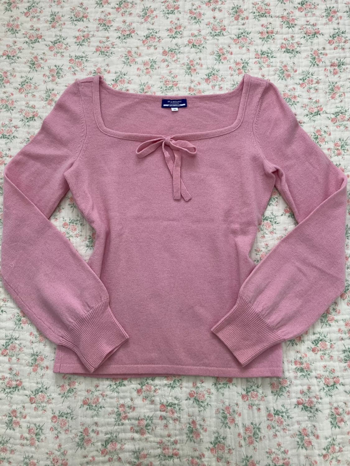 버버리 블루라벨 딸기 우유 핑크 리본 니트 1081 모리걸 y2k 스트릿 상품이미지1