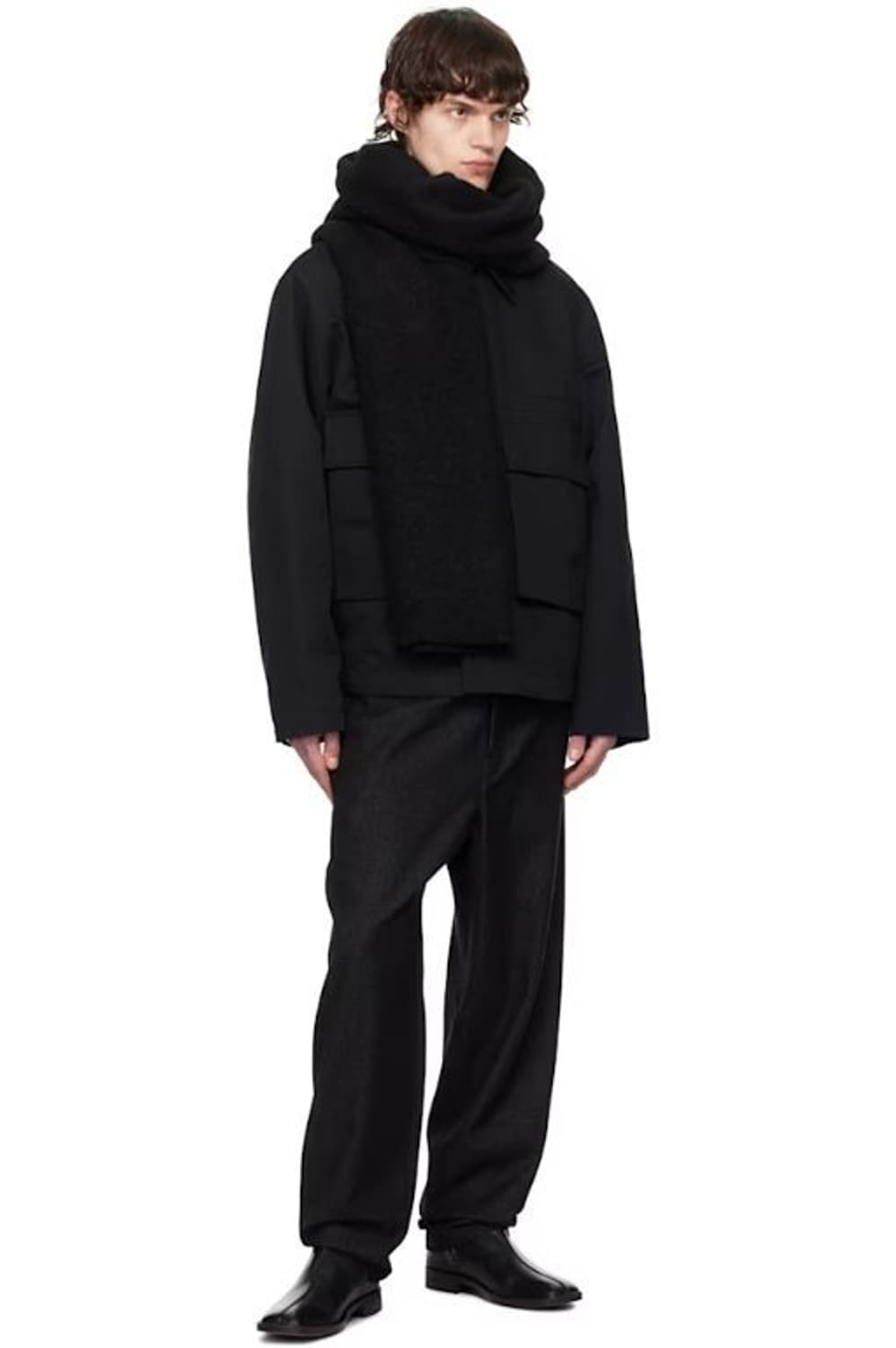 르메르 24FW 맥시 플러피 알파카 스카프 블랙 상품이미지4