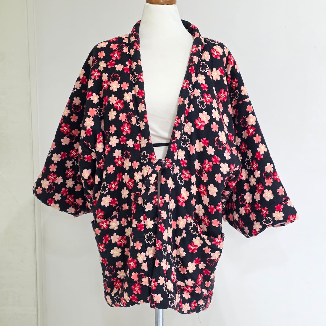 일본빈티지)전통 기모노유카타 겨울 사쿠라 한텐 보헤미안 상품이미지1