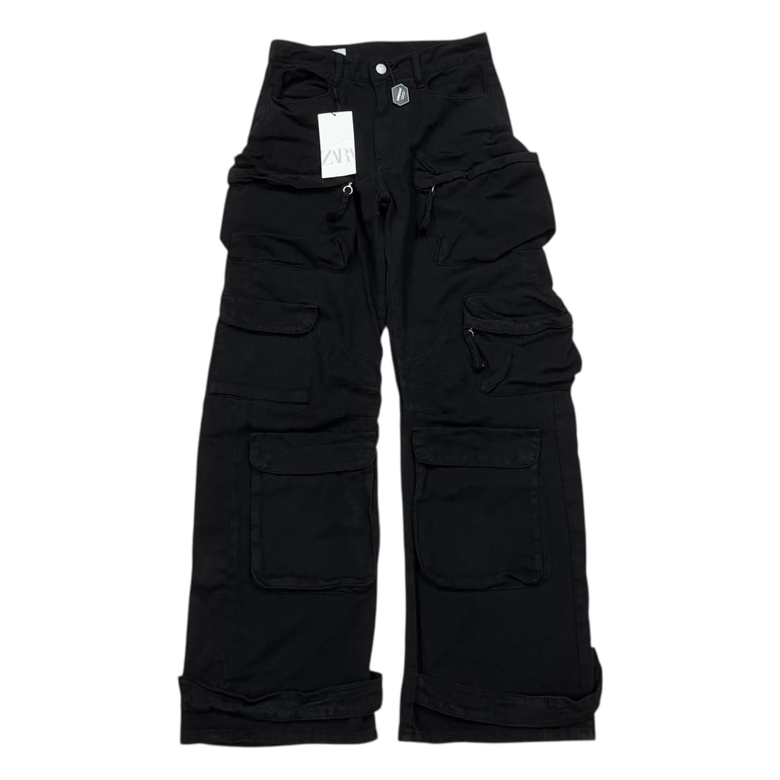 ZARA 자라 유틸리티 포켓 팬츠 바지 블랙 38 상품이미지1