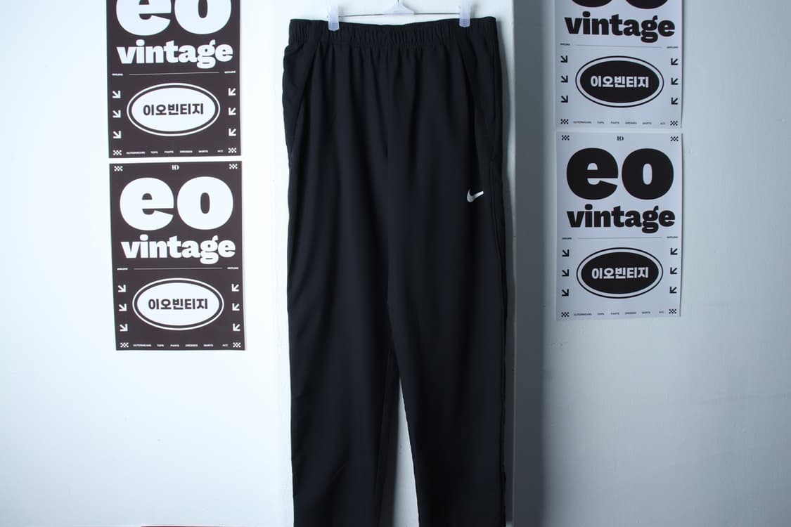 (XL-2XL) 나이키 트레이닝복 바지 드라이핏 밴딩 블랙-P10407 상품이미지2