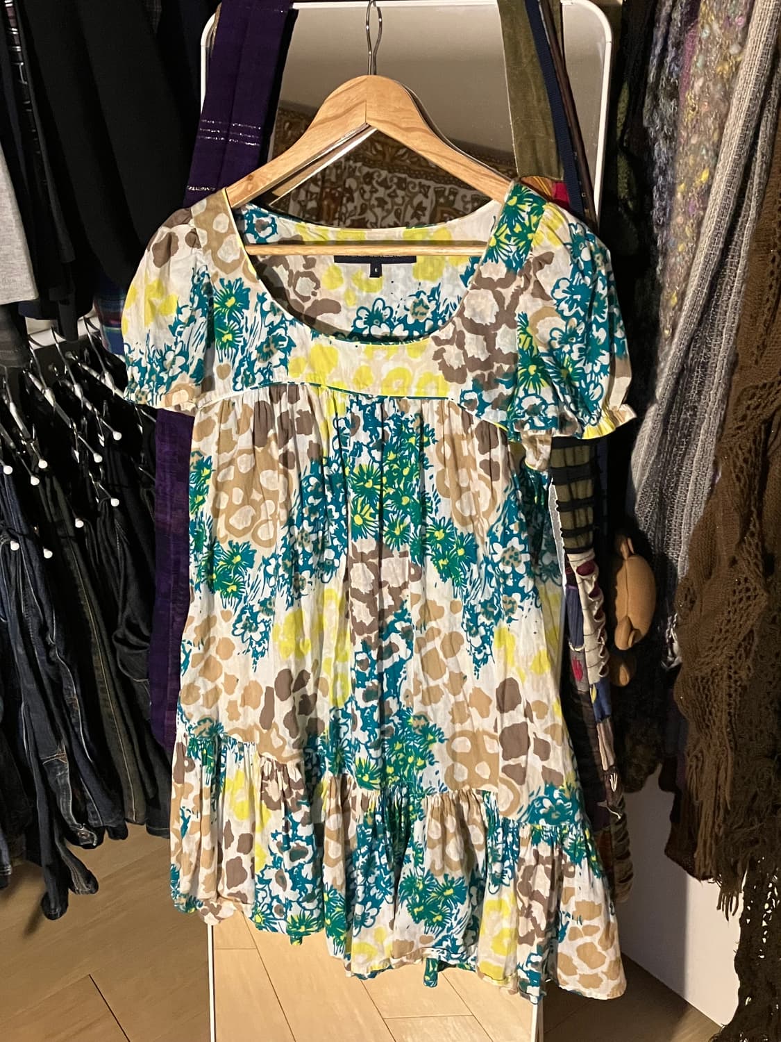 하구미 반팔 미디원피스 (착샷O) 상품이미지1