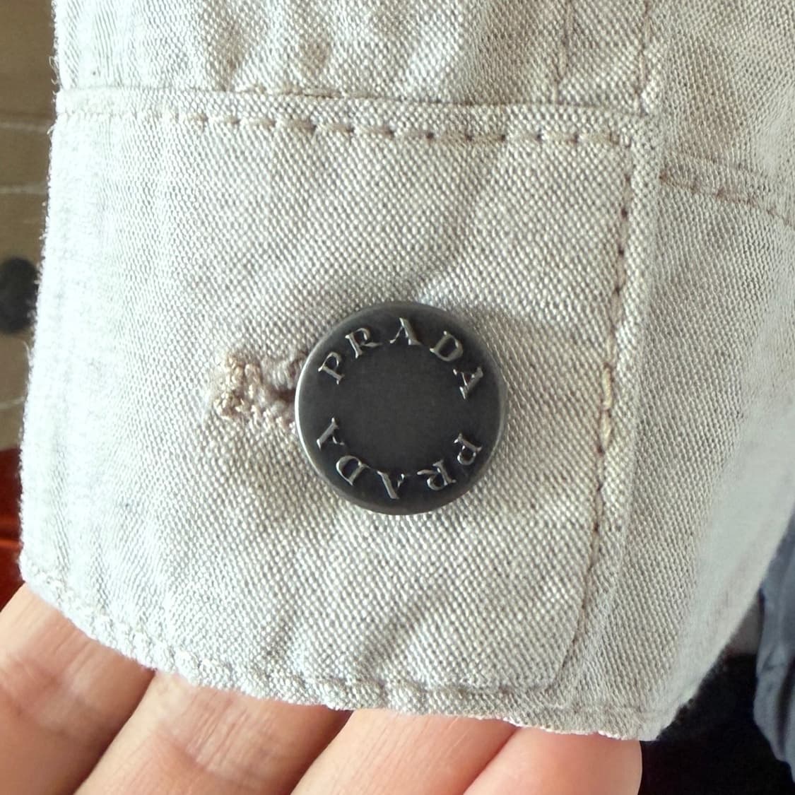 프라다 샴브레이 블루종 자켓 (L) 상품이미지6