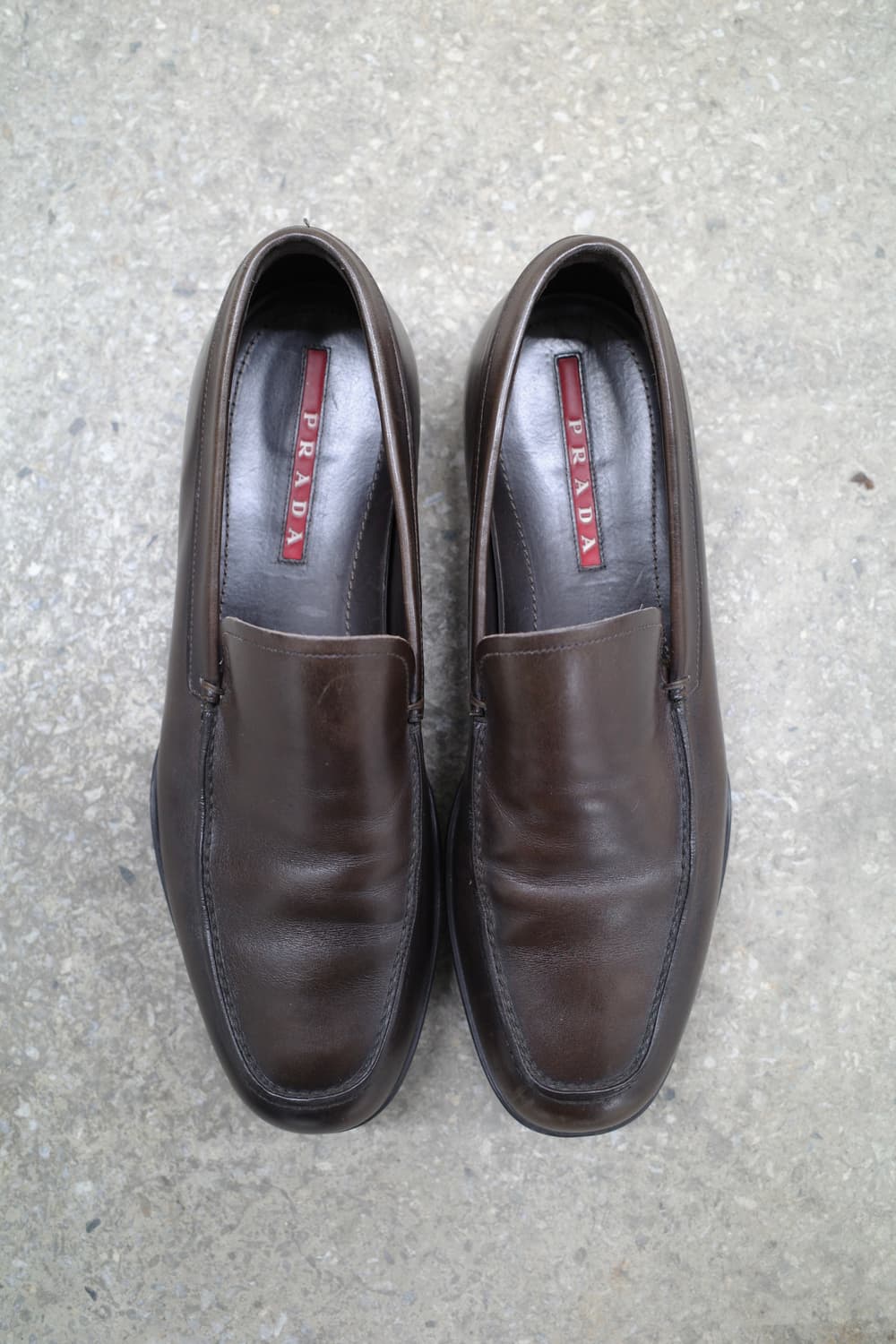 Prada Sports Leather Loafers Dark Brown 상품이미지2