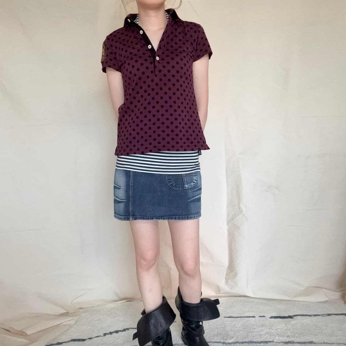SPORT Polka Dot Short Sleeve Polo Shirt  상품이미지4