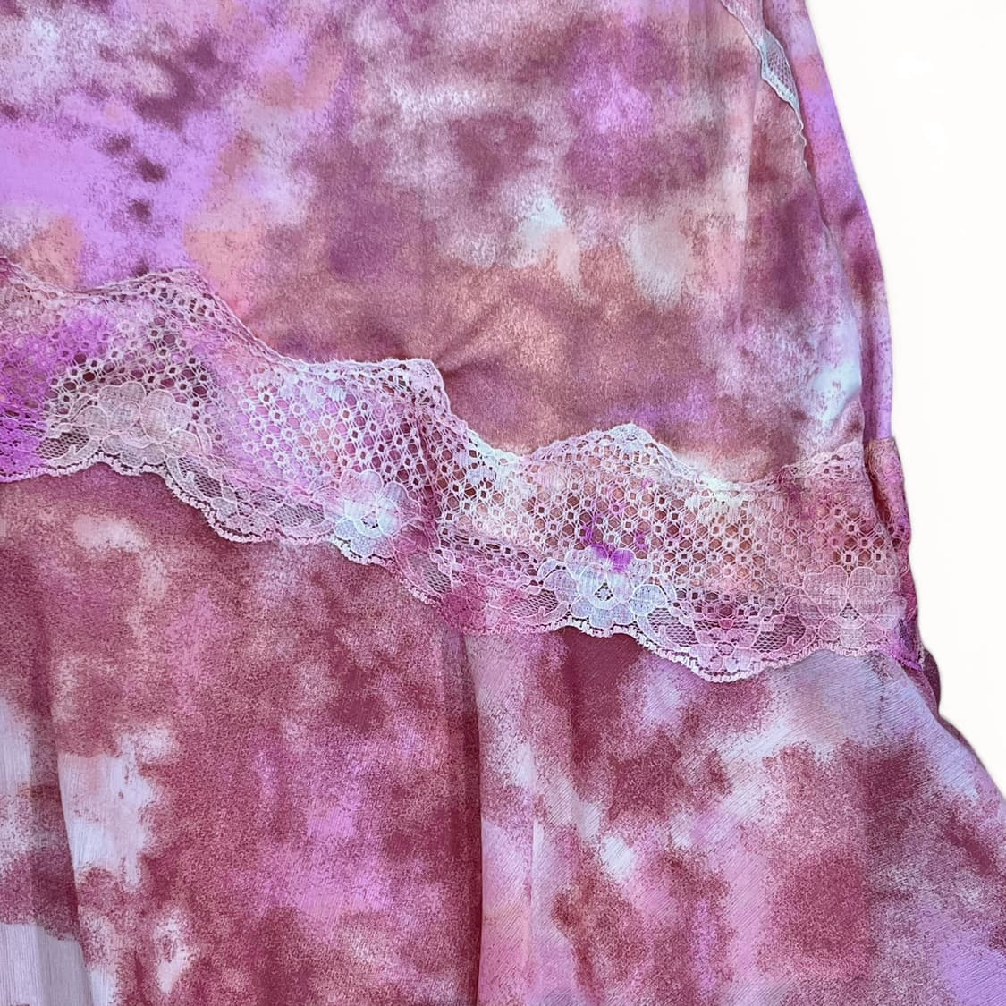 Pink Print Unbalance Slip Dress 상품이미지5