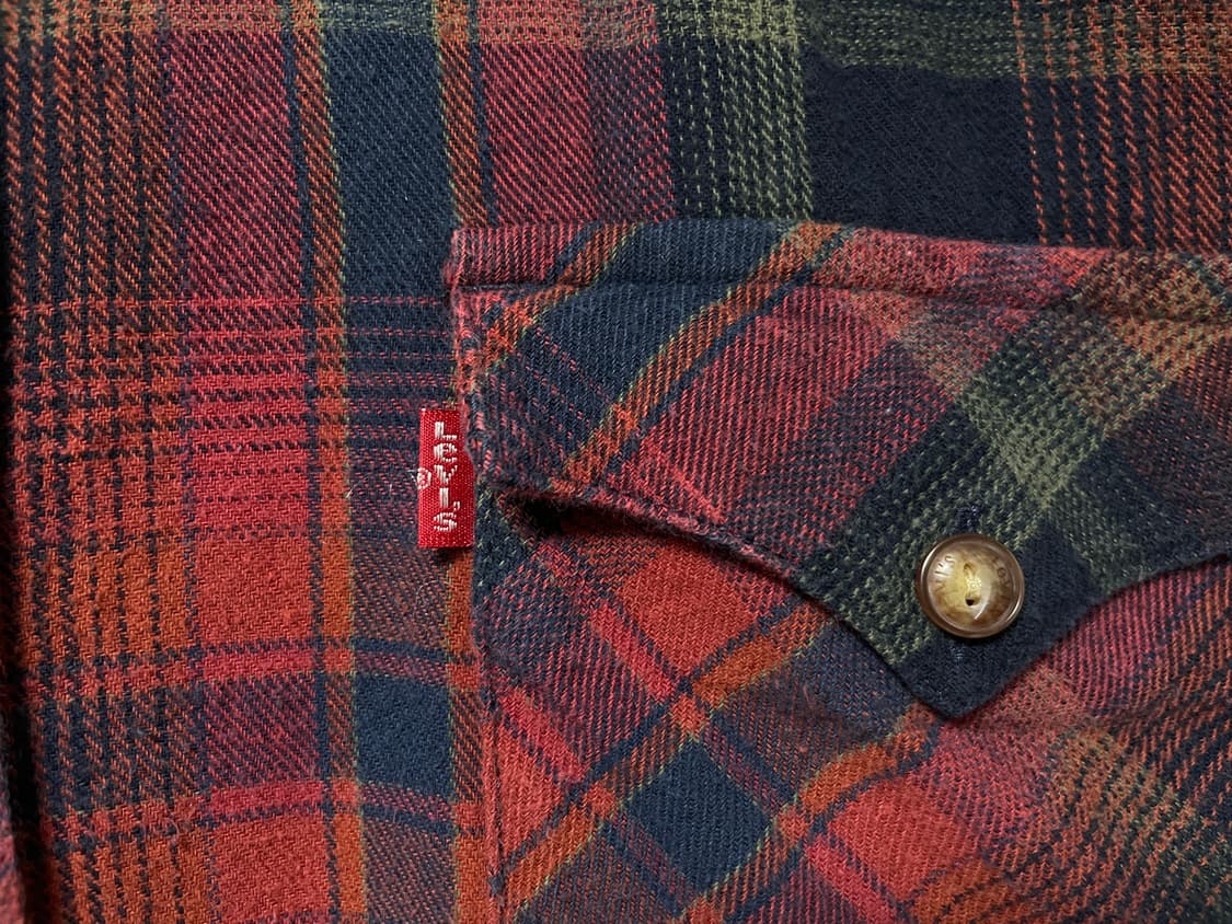 리바이스 남성 코튼 웨스턴 체크셔츠 XL _ 브릭 상품이미지3