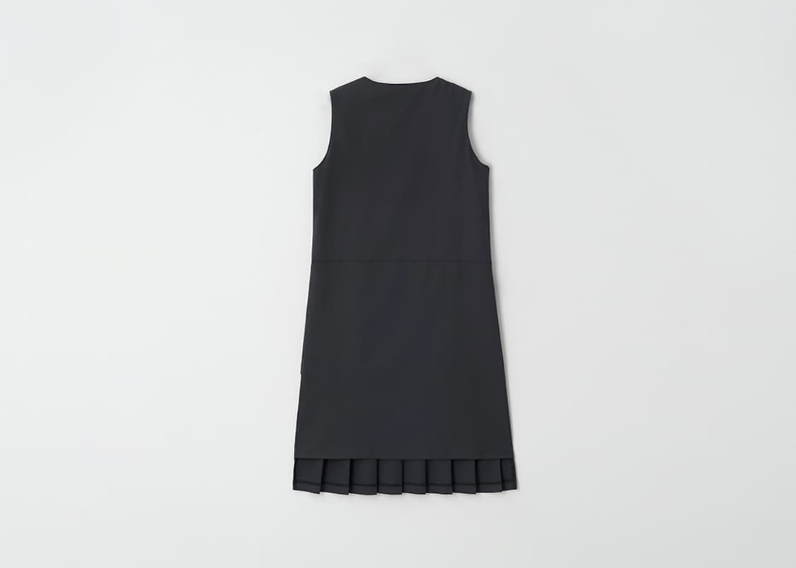 론론 HEART POCKET HALF PLEATED DRESS 상품이미지2
