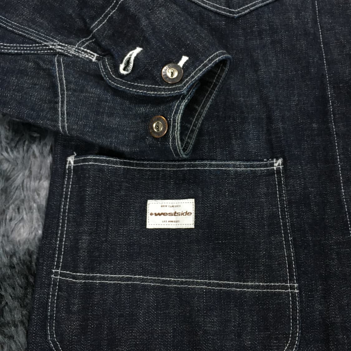 투티/0332 WEST SIDE 데님 흑청 자켓 생지 아우터 상의 상품이미지4