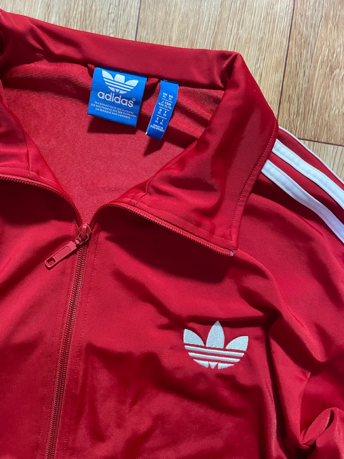 아디다스 레드 파이어버드 트랙탑 져지 2xl 3xl 자켓 흰빨 집업 상품이미지3