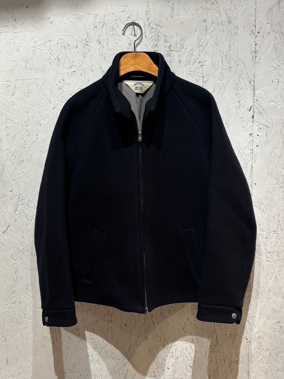  SUNSEA Leather Cuff Melton Jacket 상품이미지1