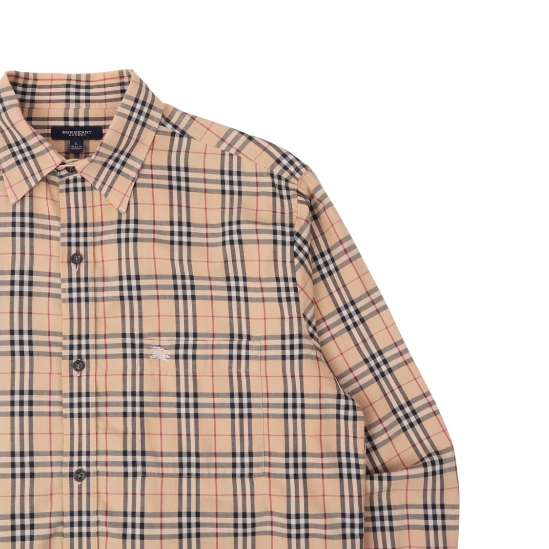 버버리 베이지 노바체크 포켓 로고 셔츠 상품이미지3
