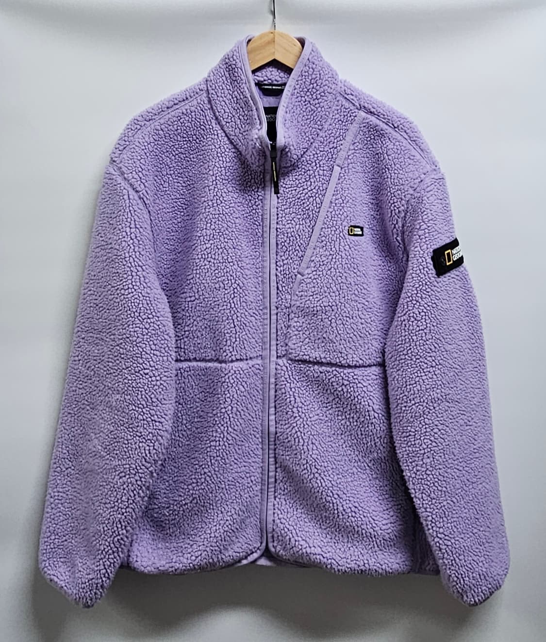 내셔널지오그래픽 퍼플 뽀글이 플리스 집업 2XL 상품이미지1