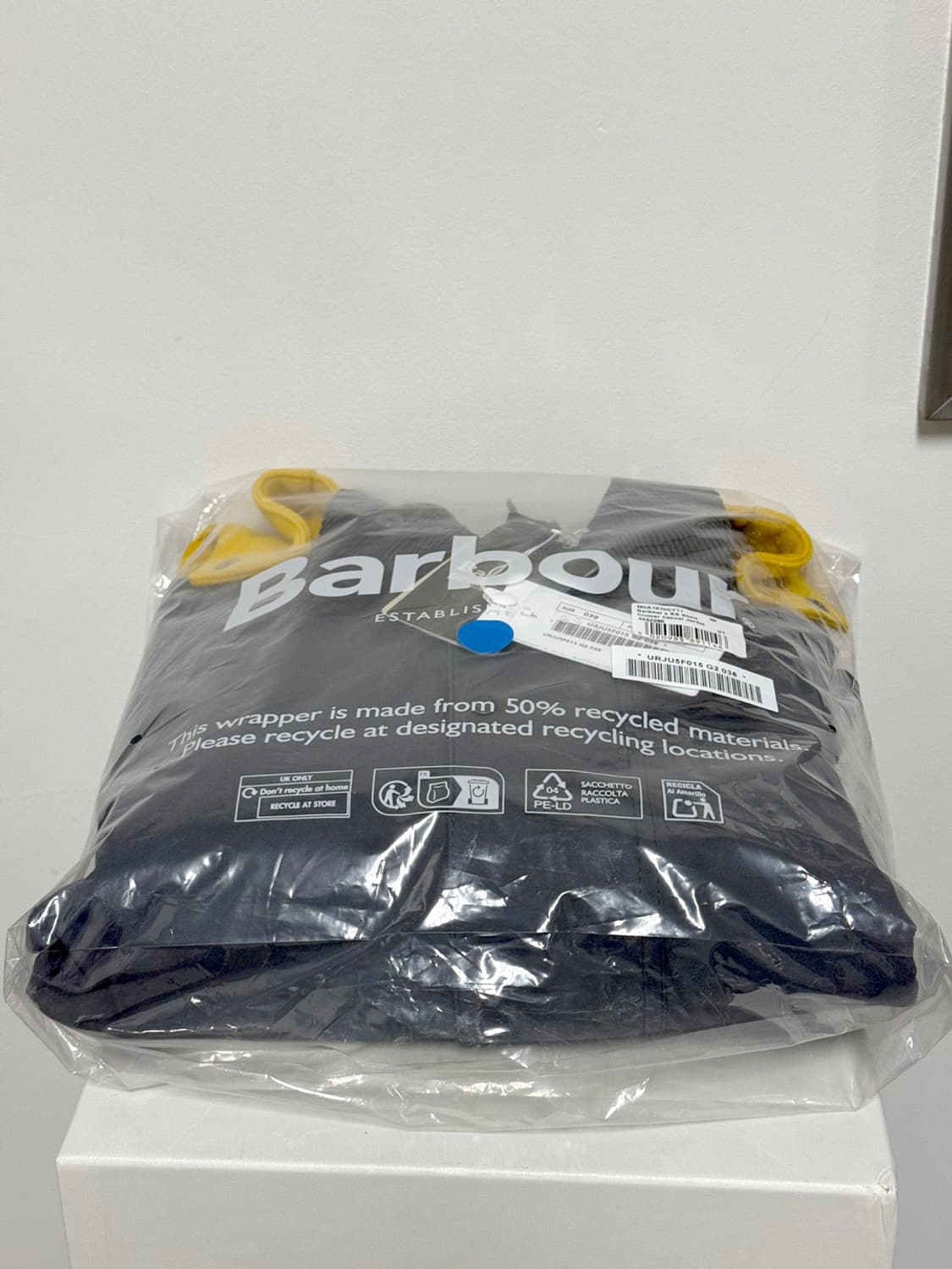 [38] 바버 X 캡틴선샤인 숏 크루저 자켓 그레이 왁스자켓 상품이미지2