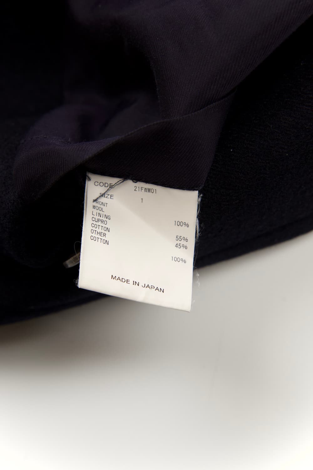 URU TOKYO 더블브레스티드 울 코트 다크네이비 상품이미지10