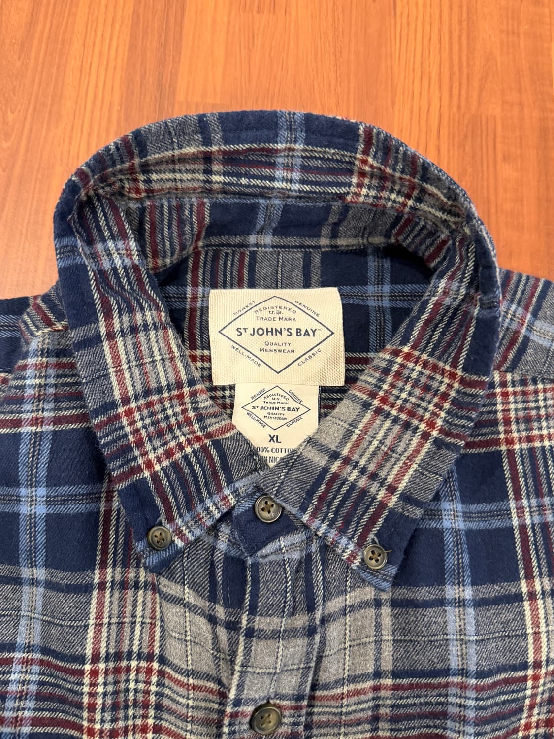 ST.John's Bay 세인트 존스 베이 빈티지 플란넬 체크 셔츠 상품이미지8
