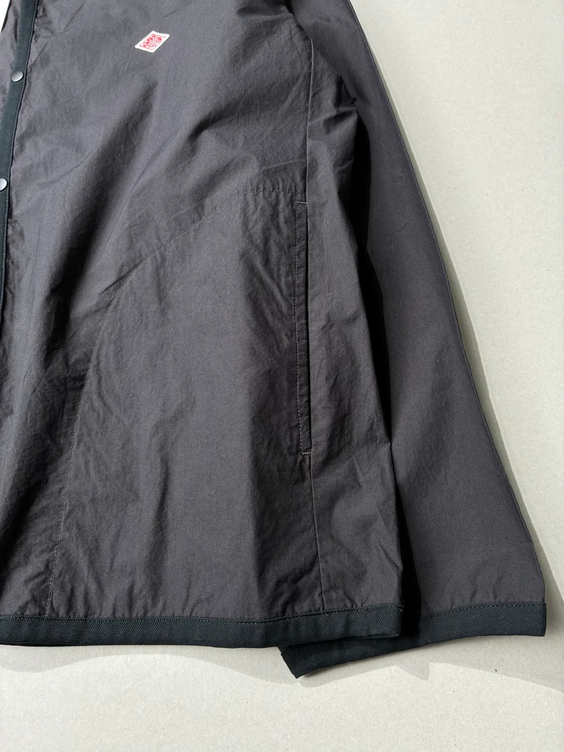 DANTON 단톤 브로드 클로스 코튼 셔츠 가디건 차콜컬러 44사이즈 상품이미지3