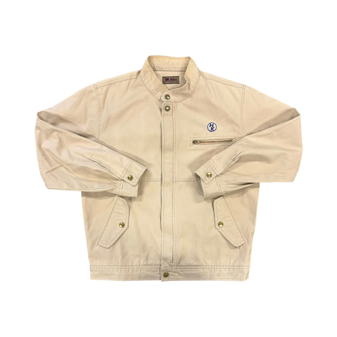 M) 빈티지 JPN 베이지 스탠드카라 집업 워크자켓 OJ-044 상품이미지1