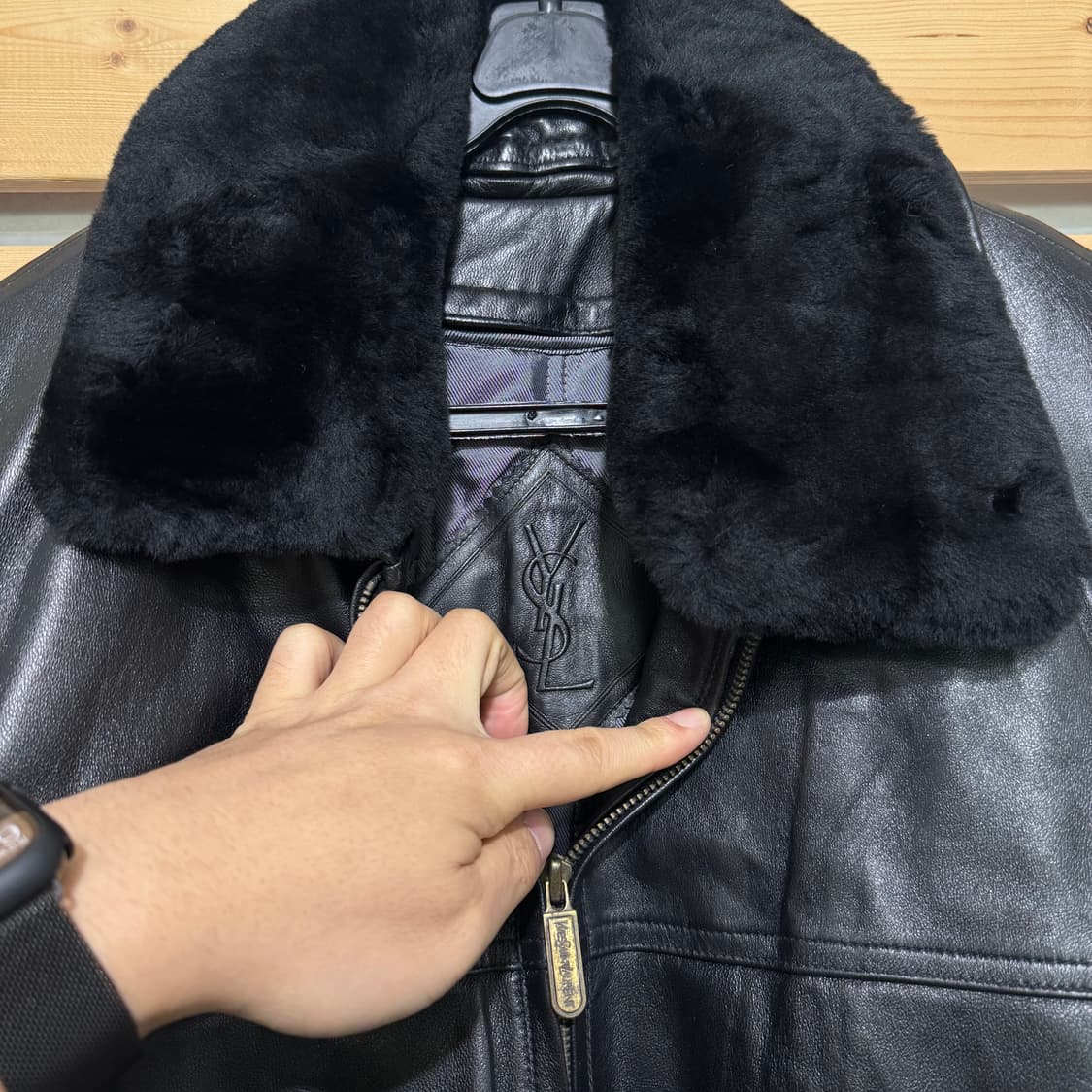 입생로랑 양가죽 자켓 상품이미지3