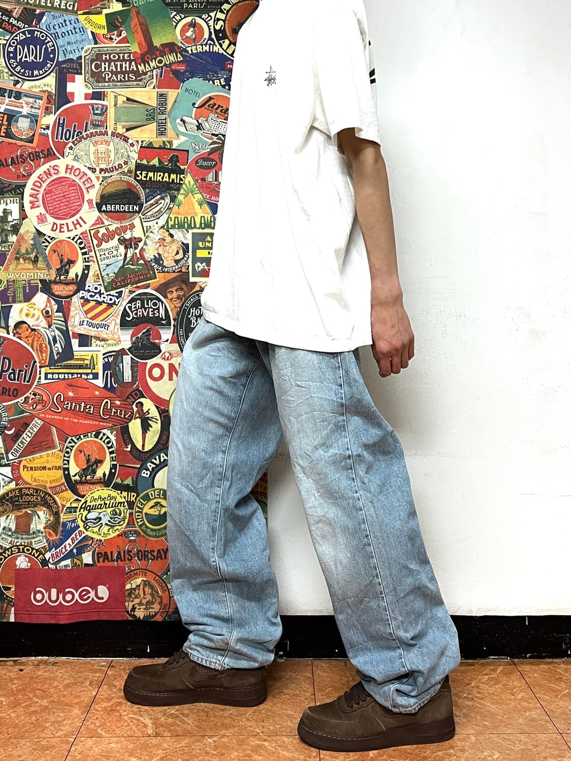 90s 빅존 GL HEART 와이드 데님 올드스쿨 배기핏 연청바지 31 상품이미지1