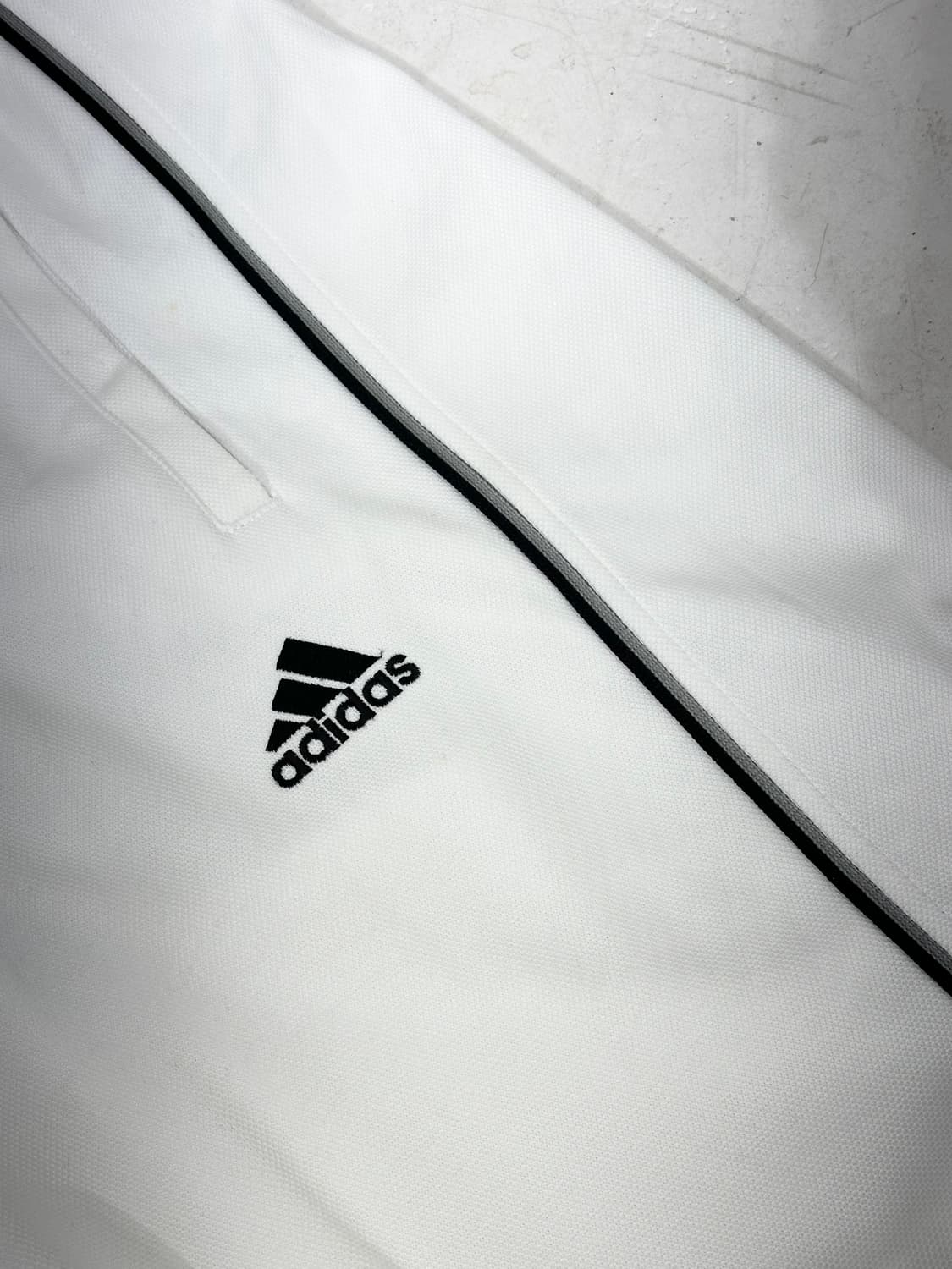 아디다스 화이트 대대장 블랙 라인 와이드 트레이닝 팬츠 추리닝 바지 L 상품이미지6