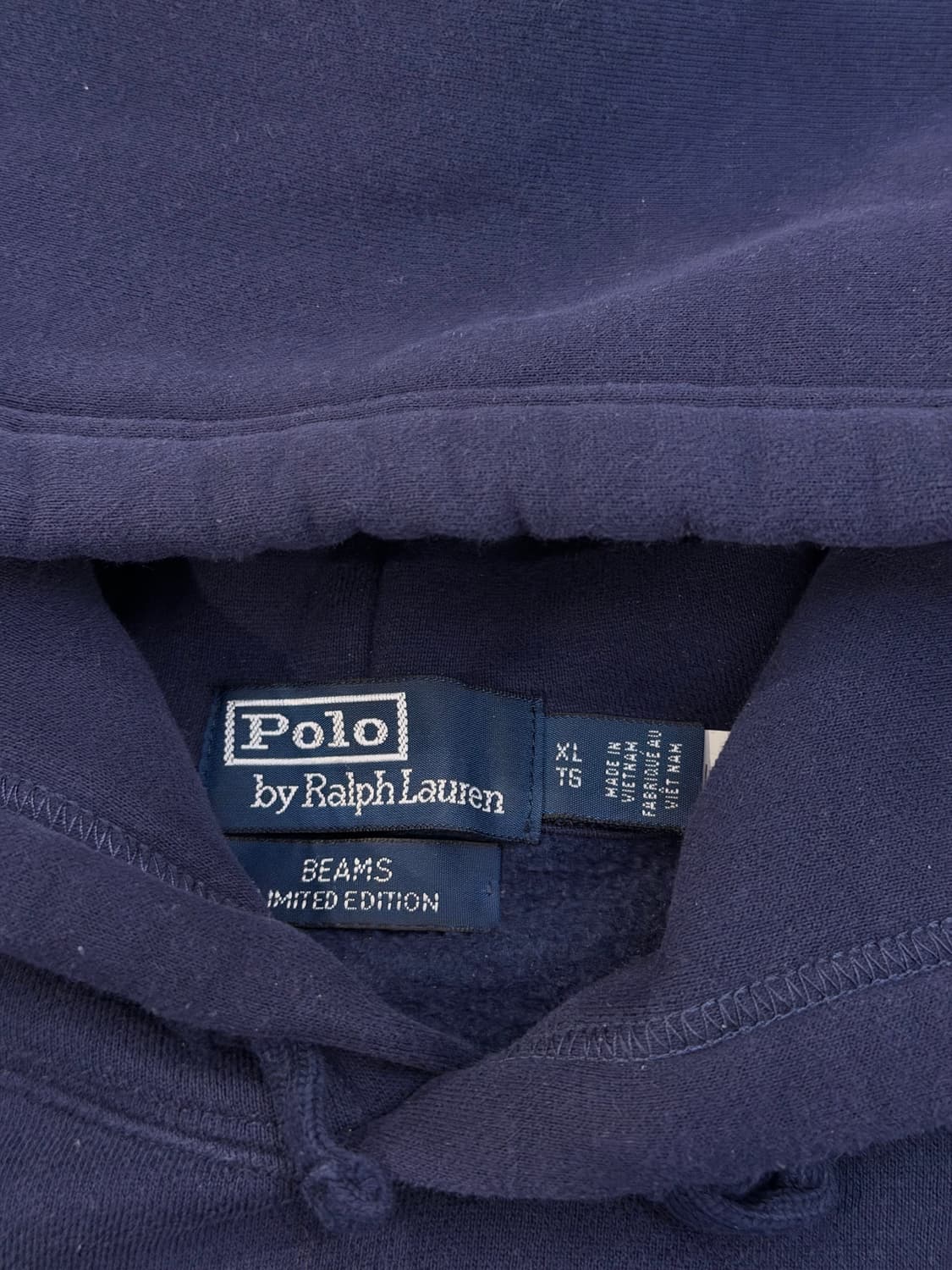 폴로 랄프로렌 X 빔즈 자수로고 후드티 네이비 상품이미지4