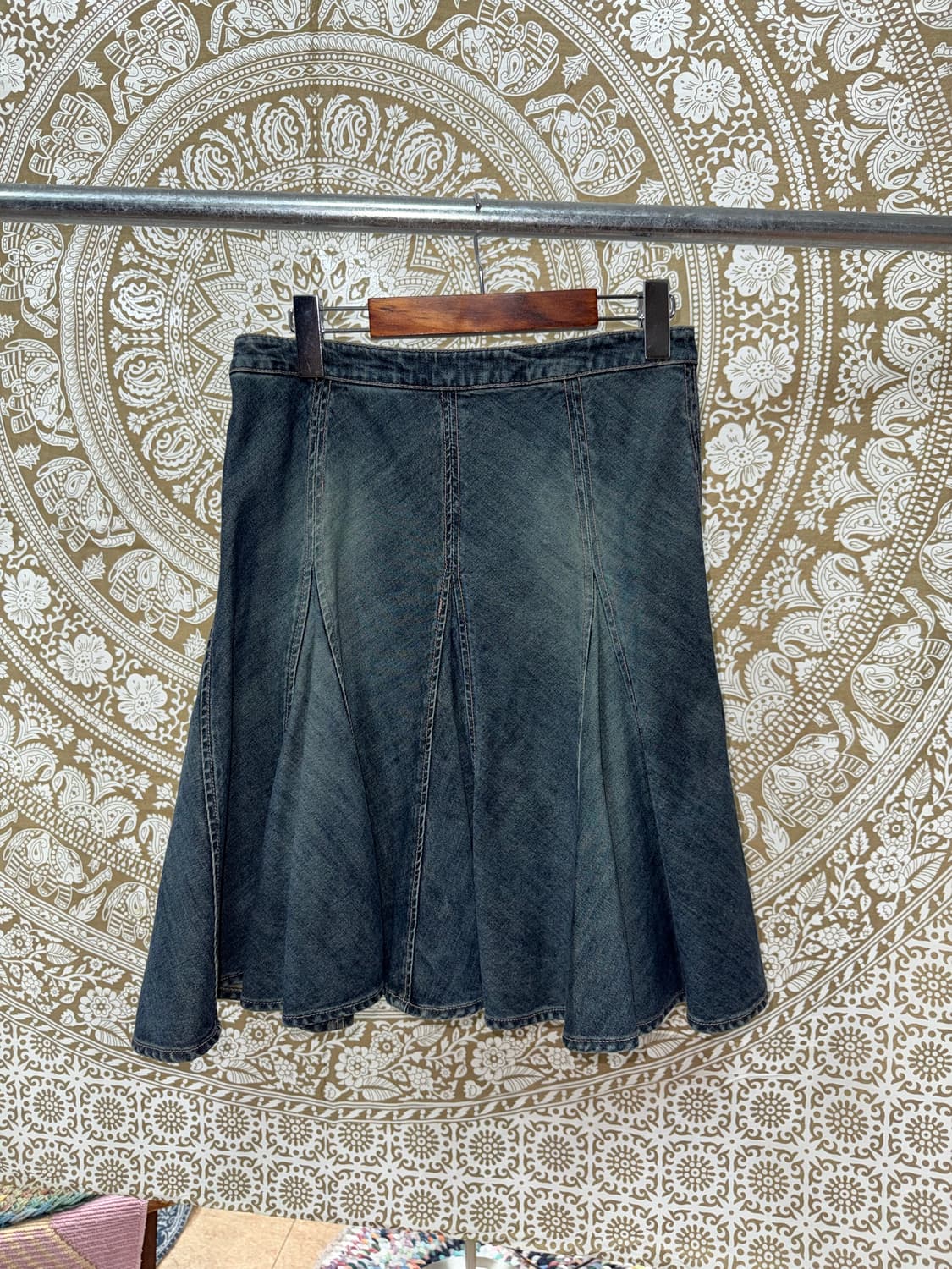 o’2nd 빈티지 워싱 데님 미디스커트  상품이미지5