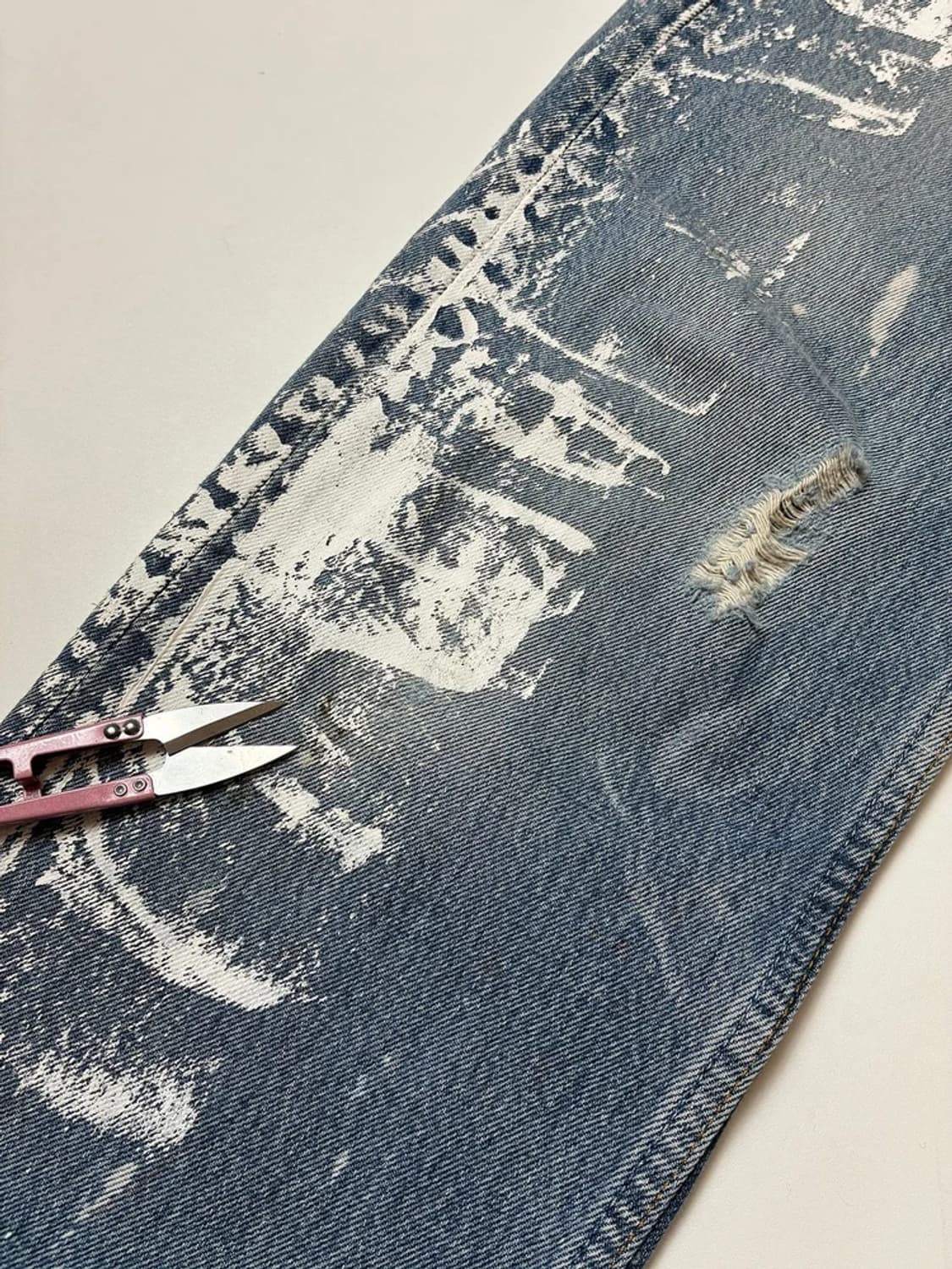 리바이스 501 USA 90's 페인팅 데님 팬츠 PN8526 상품이미지5