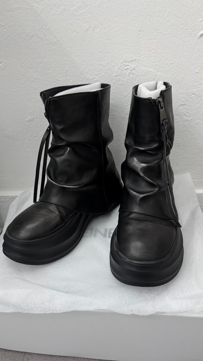 다이닛 지퍼 커브드 라인 플랫폼 부츠 상품이미지2