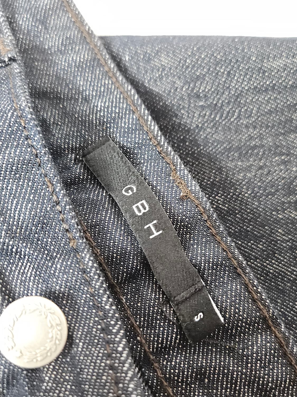 GBH 와이드 데님 인디고 생지 진 팬츠 벨트 S 상품이미지5