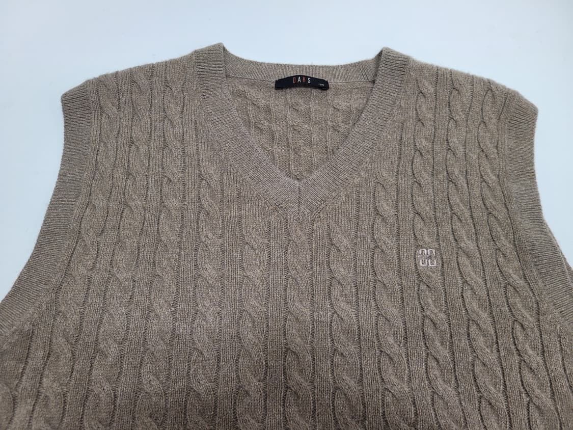 DAKS 닥스 케이블 울 알파카 니트 베스트 / 남 105
 상품이미지3