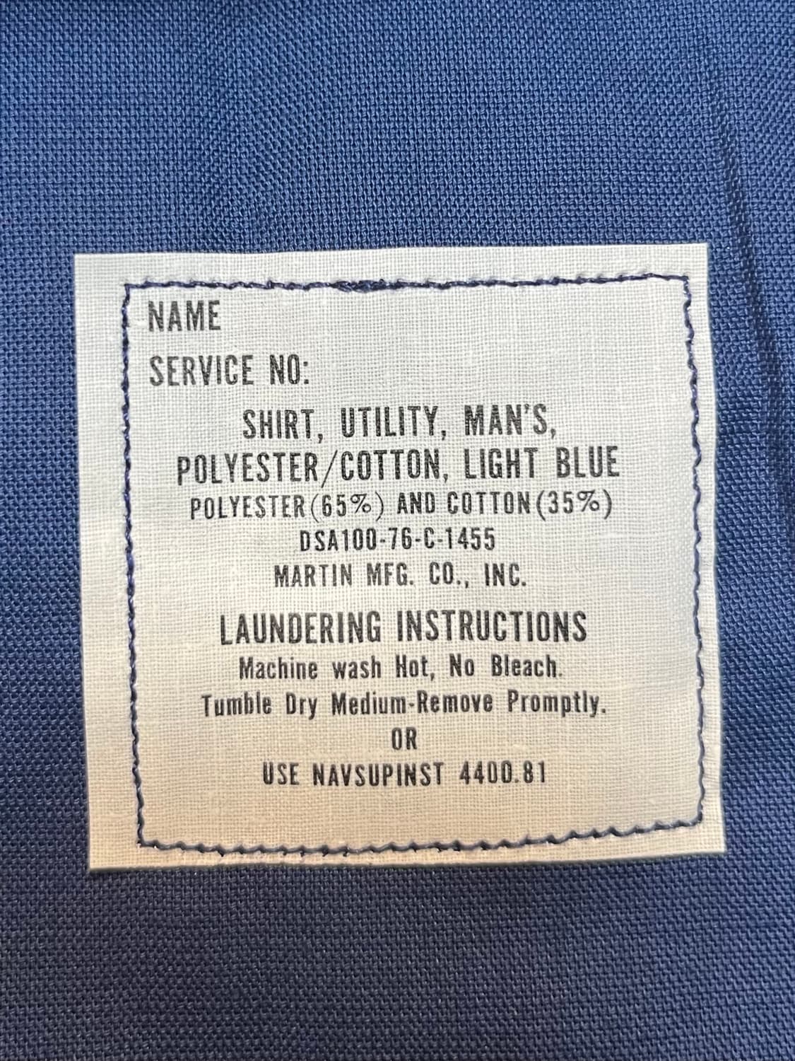70s USN UTILITY SHIRTS 상품이미지6