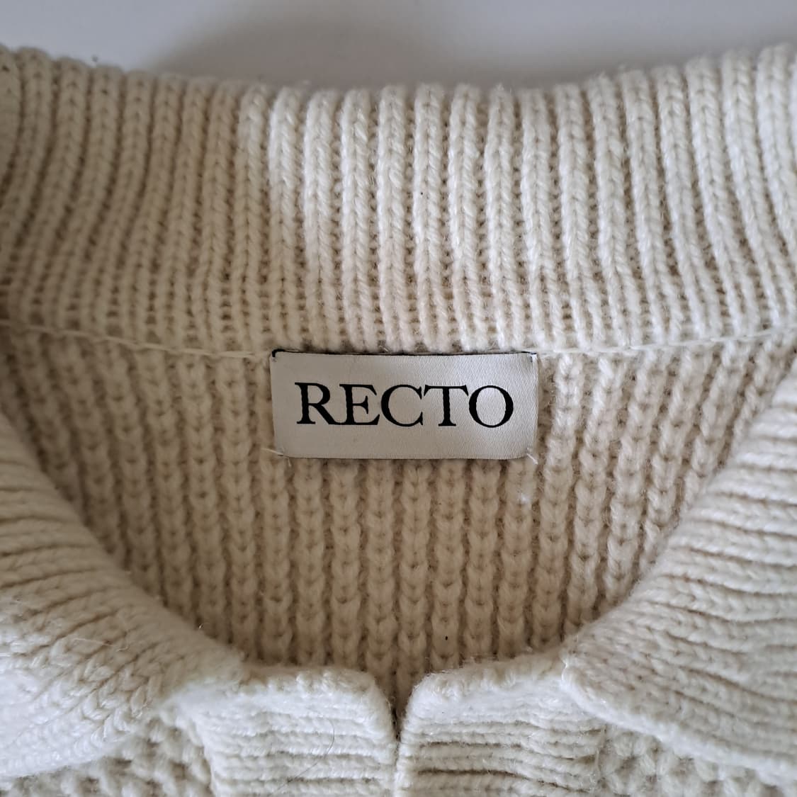 (택포 RECTO 렉토 청키 케이블 스웨터 니트 L B535 상품이미지7