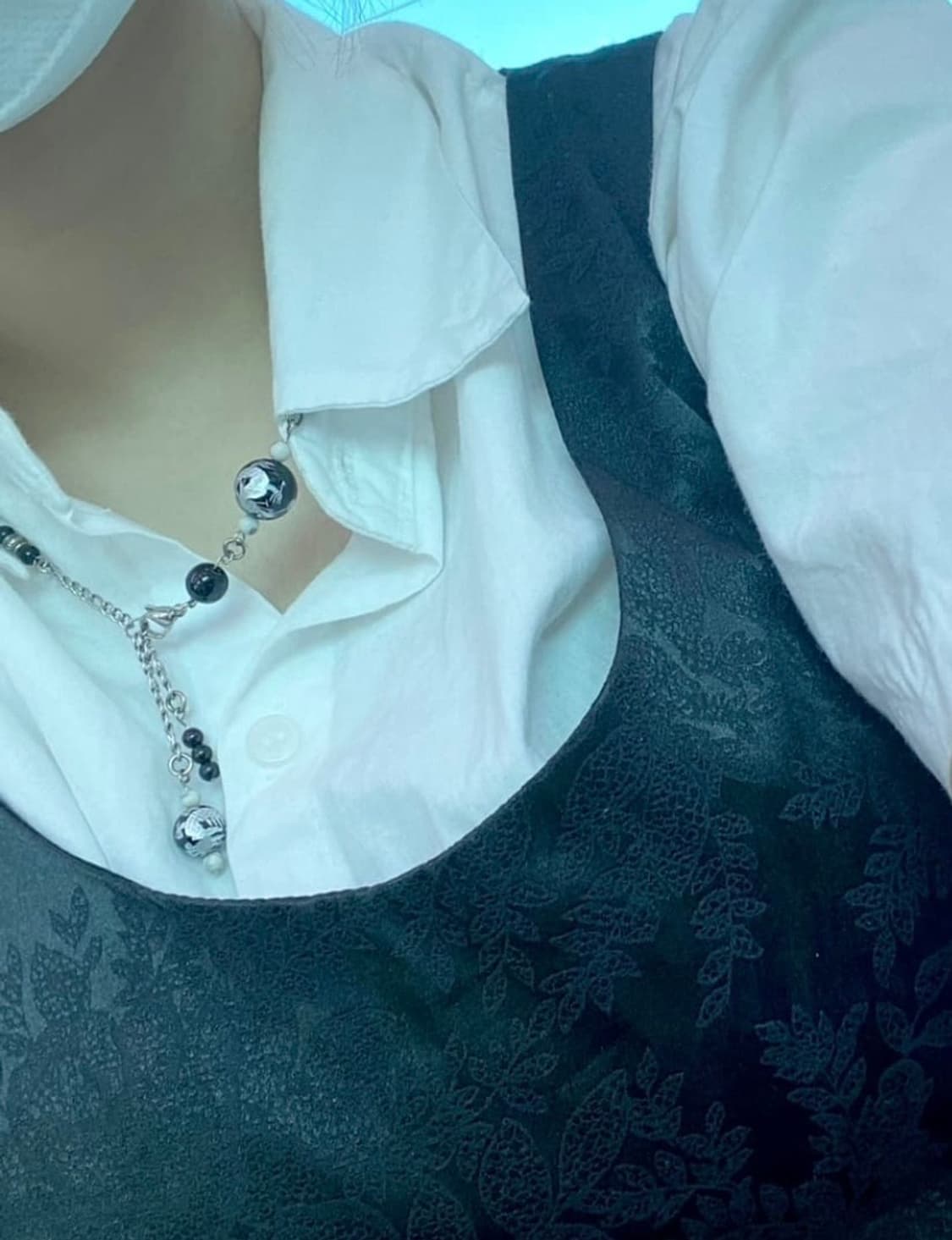 빈티지 자가드 미디 원피스 상품이미지6