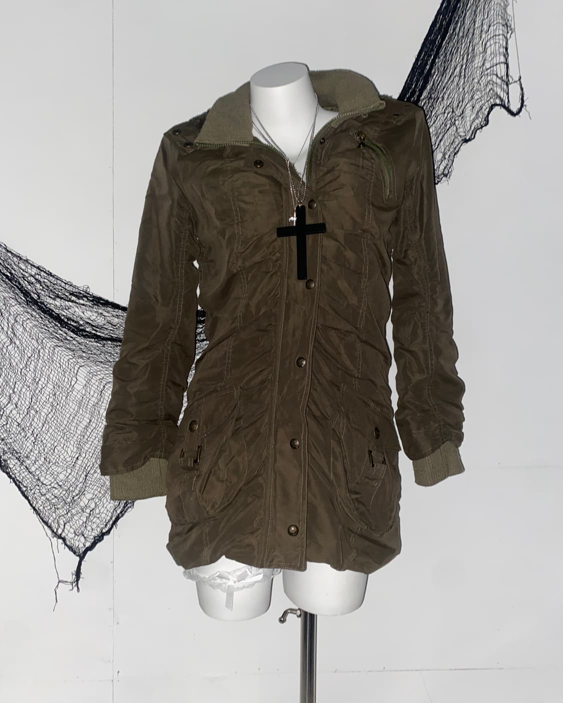 ꒰ঌ AGATE JEAN 야상 셔링 카고 자켓 ໒꒱ 상품이미지1