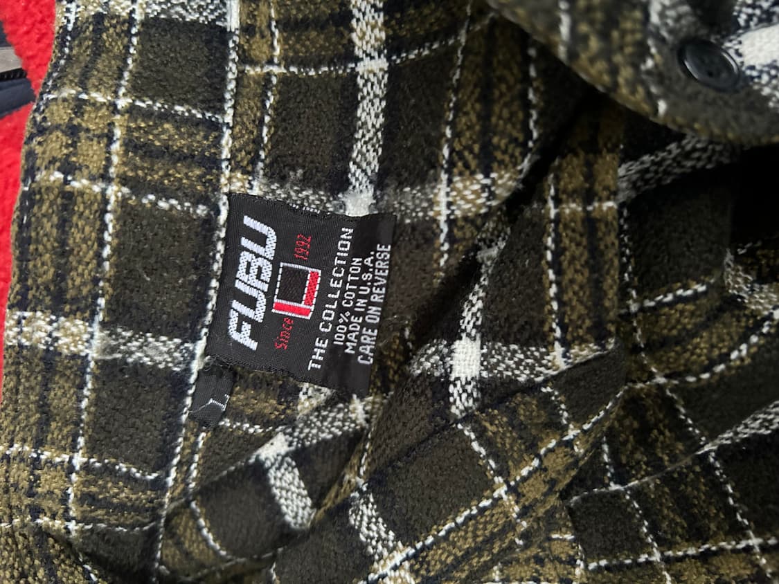 *rare* 1990s fubu 올드스쿨 오버핏 체크셔츠 상품이미지3