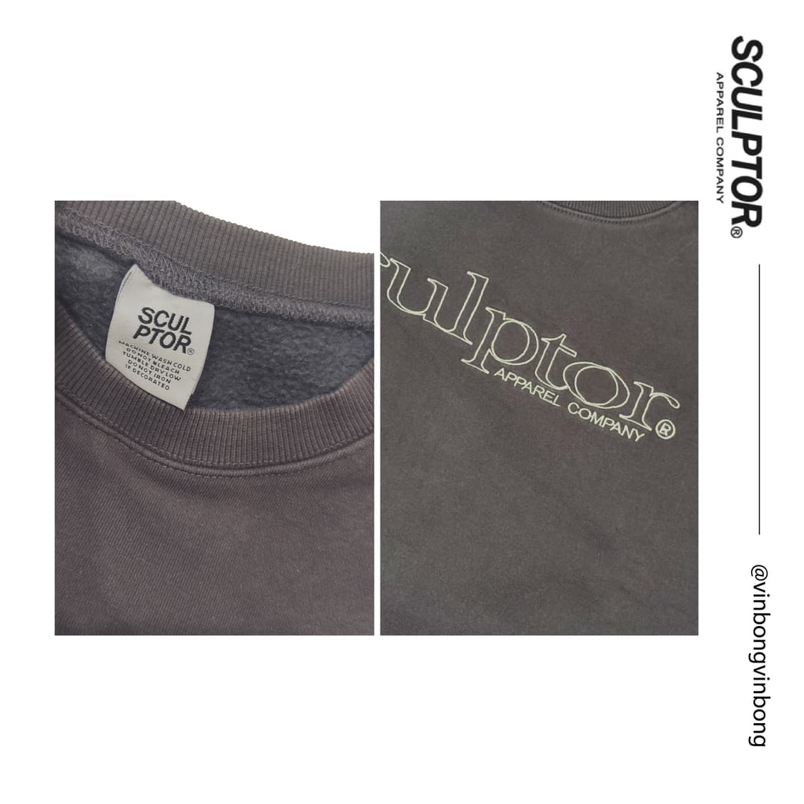 스컬프터 맨투맨 (챠콜) 상품이미지4