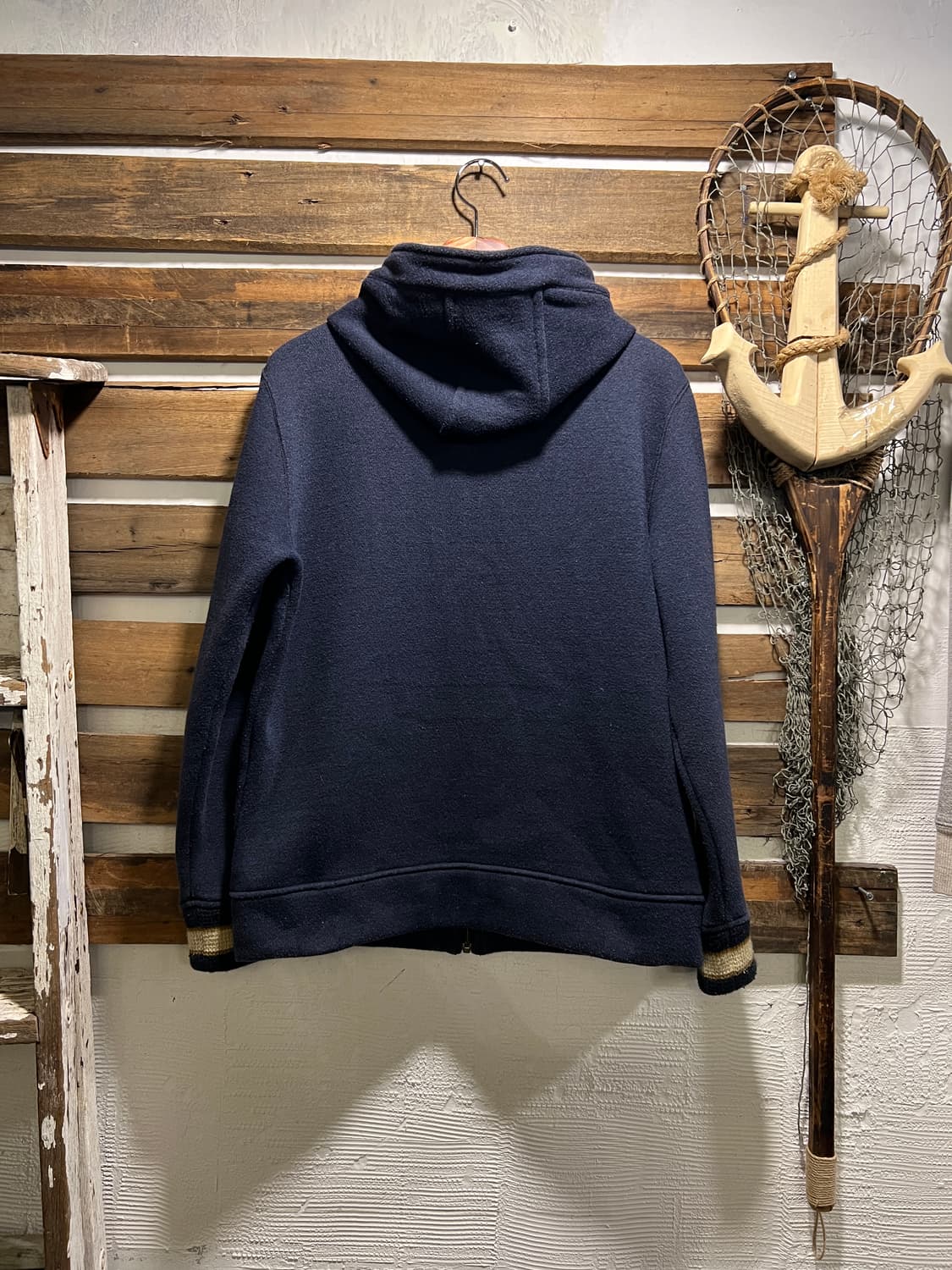 [M]Heartful Clothes&Dream 네이비 파일 후드 플리스 상품이미지8