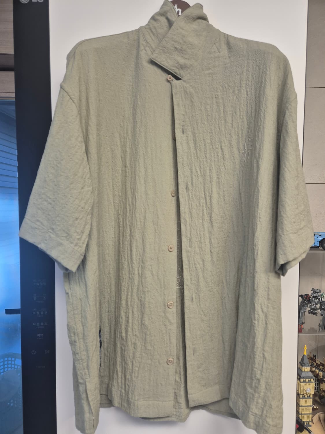 자오송지오 자수 반팔 셔츠 상품이미지1