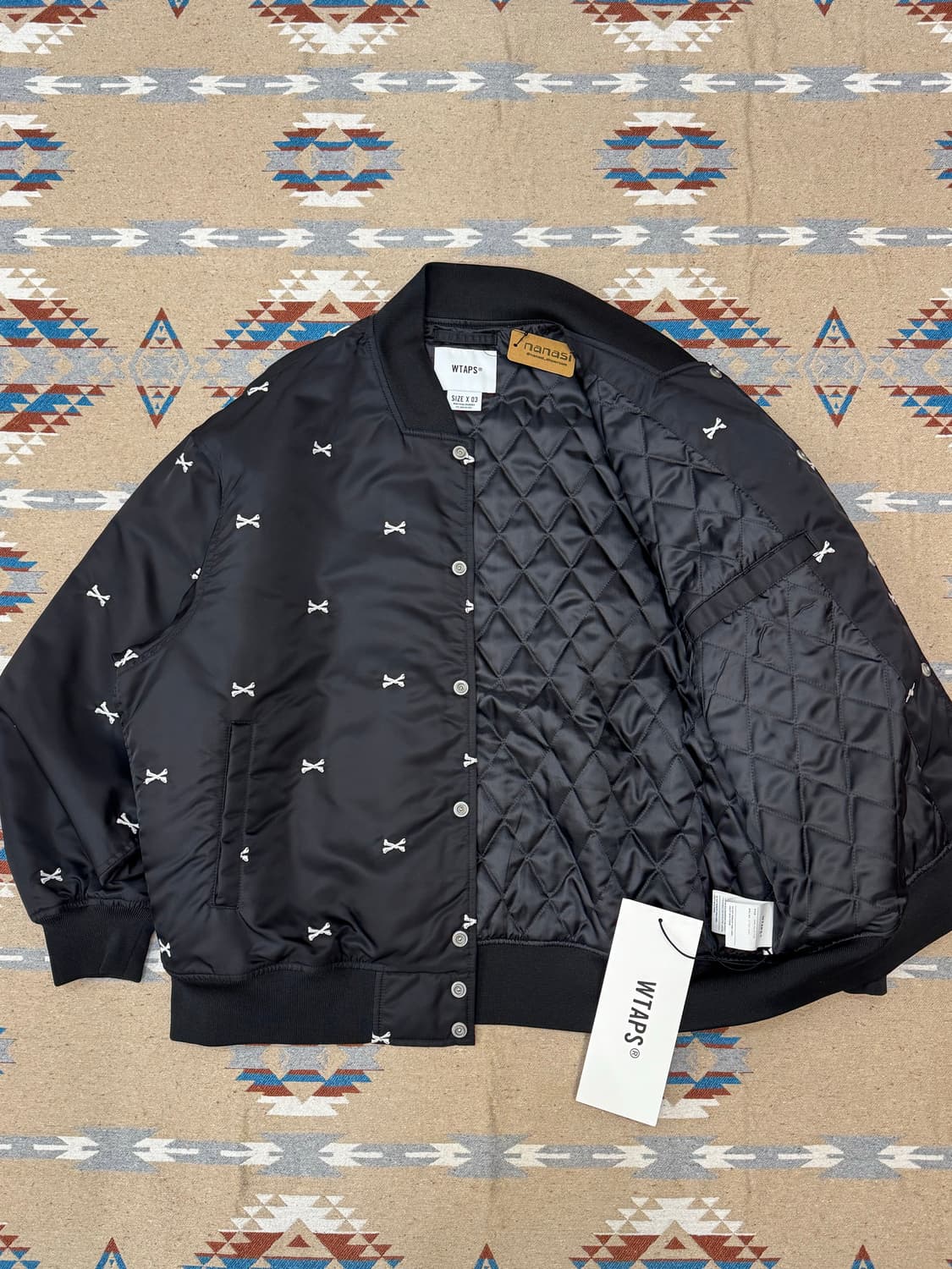 [3][XL] 더블탭스 크로스본 팀 자켓 블랙 상품이미지2