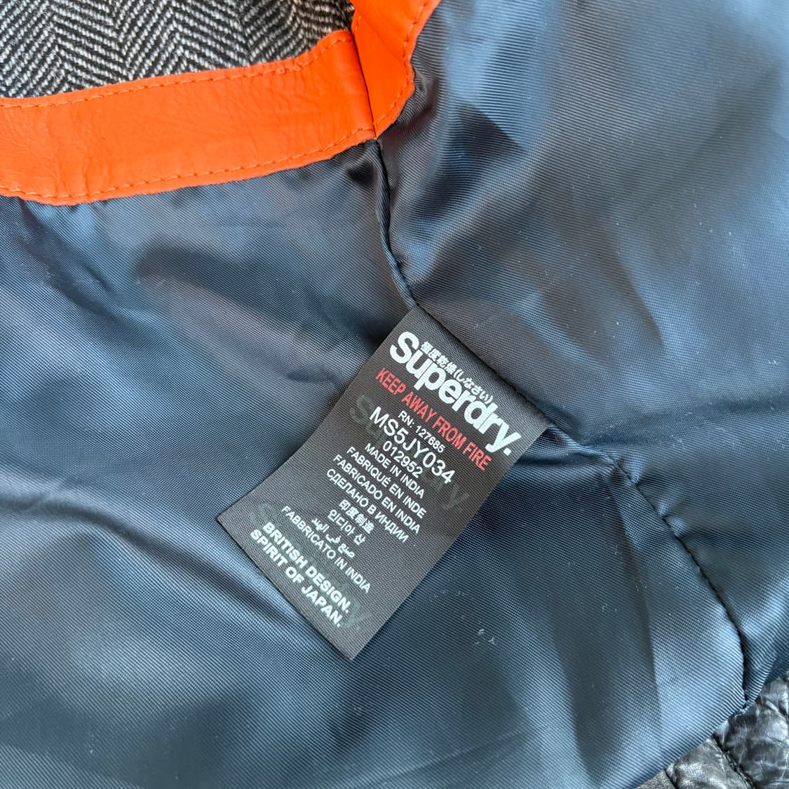 슈퍼드라이 라이언 바이커 블랙 레더 모토 자켓 상품이미지10