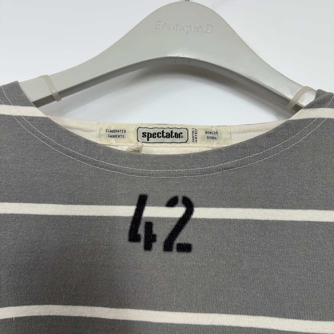 스펙테이터 스트라이프 보트넥 보더 티셔츠 남성XL 상품이미지5